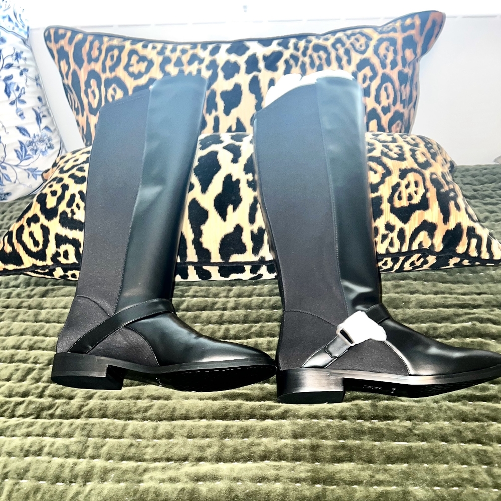 Aerosoles black leather talla boots Ford women size 8,5